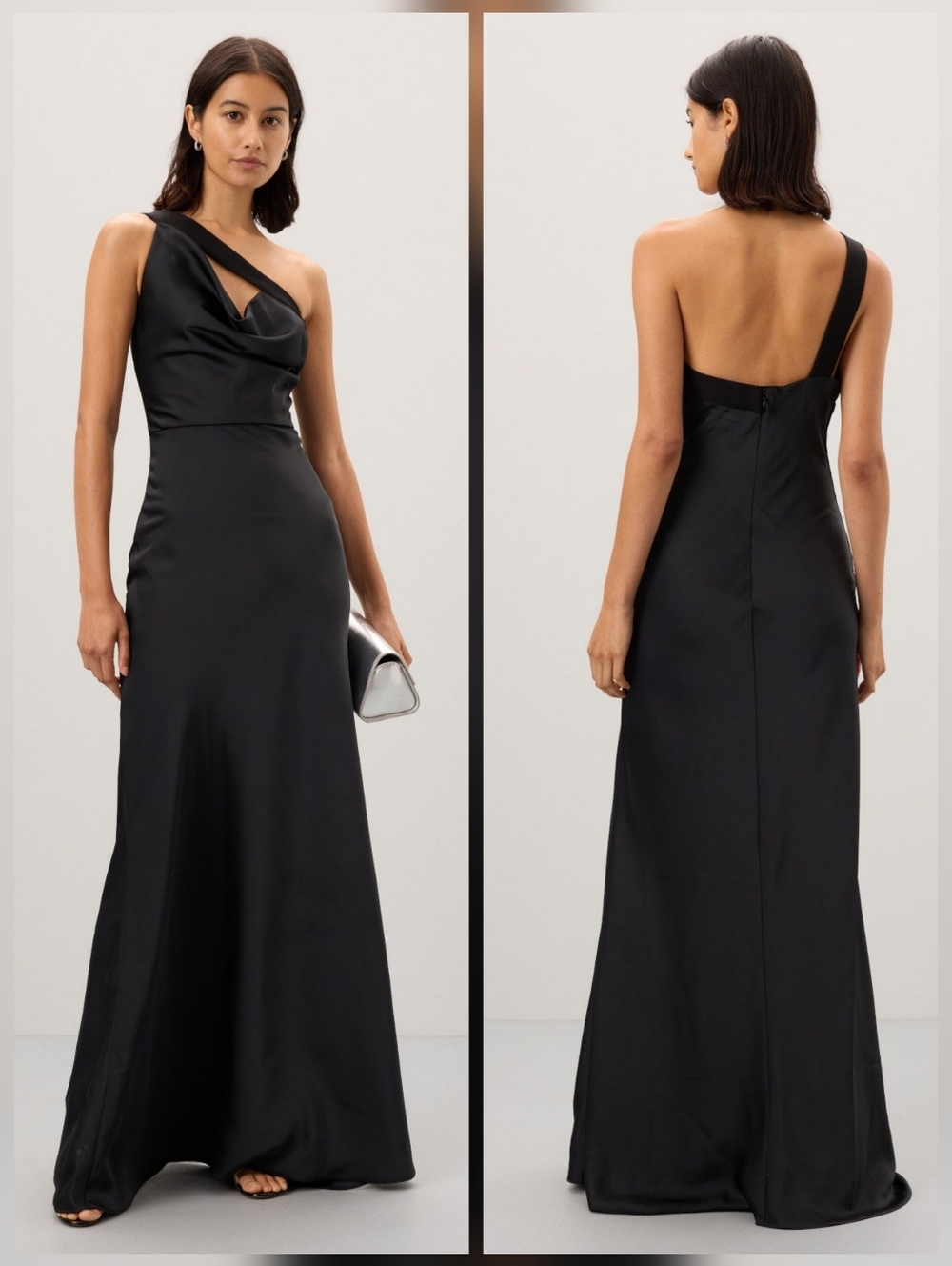 Hervé Léger Bias Asymmetrical Gown Sleeveless One-Shoulder Size 10